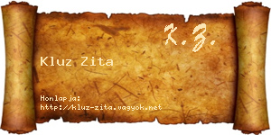 Kluz Zita névjegykártya